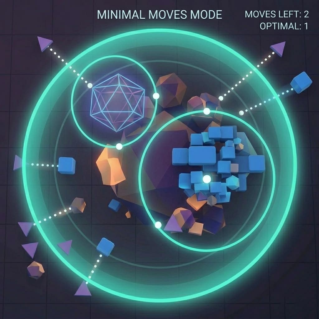 Puzzle mode — Solve puzzles using fewest adjustments